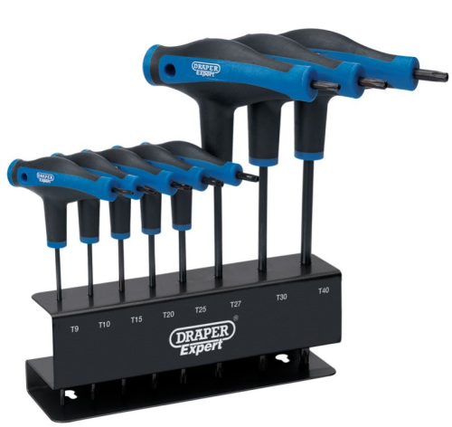 Draper Expert TX-STAR® Soft Grip Metric T-Handle Key Set (8 Piece)